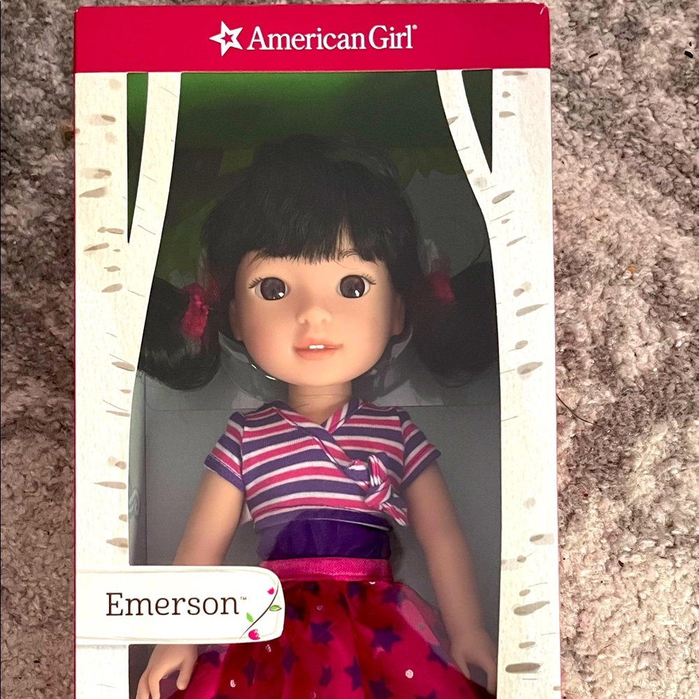 New in box American Girl Wellie Wishers Emerson doll
